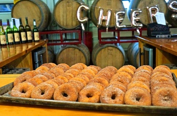 Lækre donuts i the Berkshire på Furnace Brook Winery, Massachusetts New England