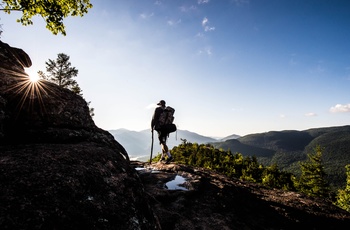 Hiker ved Adirondack Mountains i New York State