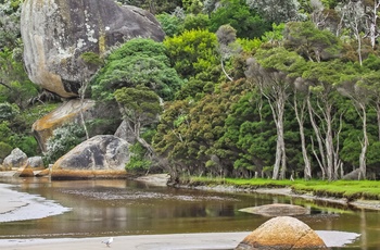 Tidal River i The Promontory Nationalpark i Victoria, Australien