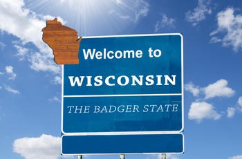 Velkommen til Wisconsin skilt