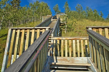 219 strn til udsigtsplatformen ved Five Finger Rapids Recreation Site - Yukon i Canada