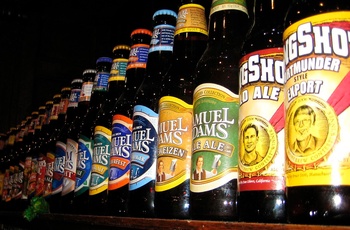 Samuel Adams bryggeriet i Boston - udvalg af flaskeøl