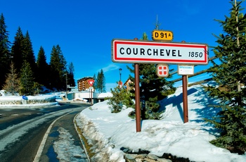 Courchevel i de franske Alper - byskilt