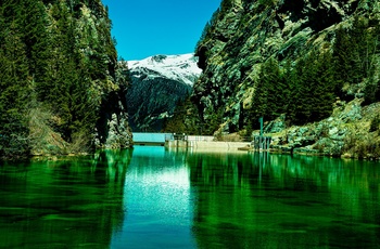 Courchevel i de franske Alper - Bjergsøen Lac de la Rosiere