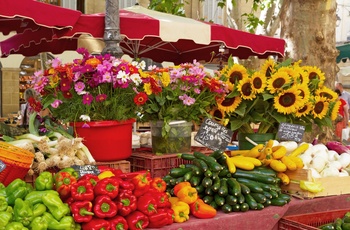 Bod på blomstermarkedet i Nice