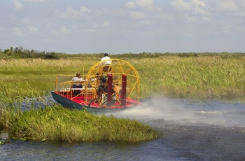 Med airboat i Everglades Nationalpark i Florida