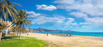 Malagueta strand, Malaga, Costa del Sol, Spanien