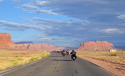MC Route 66 og Arizona - mc kørsel gennem Monument Valley