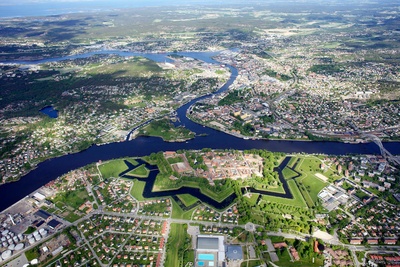 Luftfoto af Fredrikstad, Norge -  Foto Sten Helberg