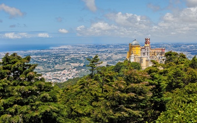 Pena National Palace nær Sintra i Portugal