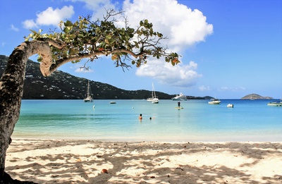 Magens Bay Beach på St. Thomas Havn, USA