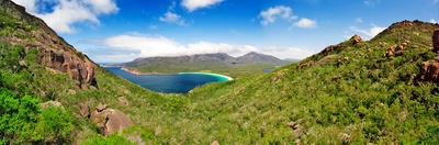 Freycient National Park og udsigt til Wineglass Bay, Tasmanien
