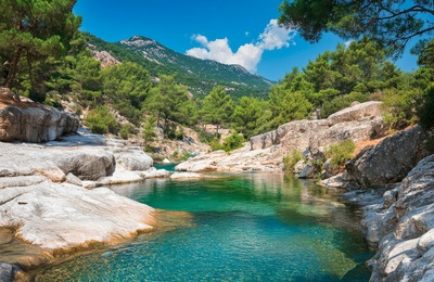 Giola pool på øen Thassos i Grækenland