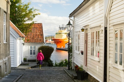 Udsigt mod havnen fra Øvre Strandgate i Stavanger Foto CH VisitNorway
