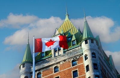 Frontenac slottet i Quebec City i det østlige Canada