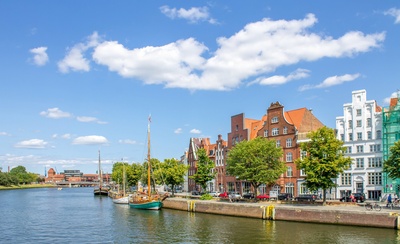 Hansestaden Lübeck i Nordtyskland
