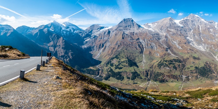 Den alpine pasvej Großglockner-Hochalpenstraße i Østrig