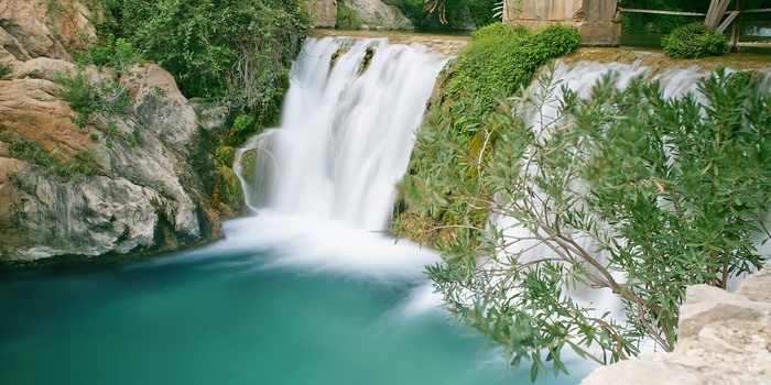 Vandfaldet Les Fonts de l'Algar i Alicante