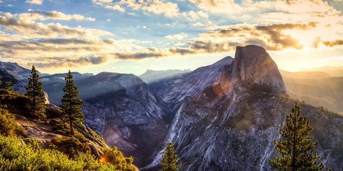 Half Dome set fra Glacier Point i Yosemite National Park