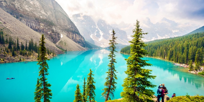 Lake Moraine i Banff Nationalpark, Canada