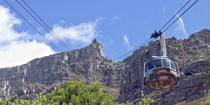 Kabelbane til toppen af taffelbjerget i Cape Town, Sydafrika