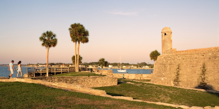 Castello de San Marcos i St. Augustine er den ældste fæstning i USA - Florida