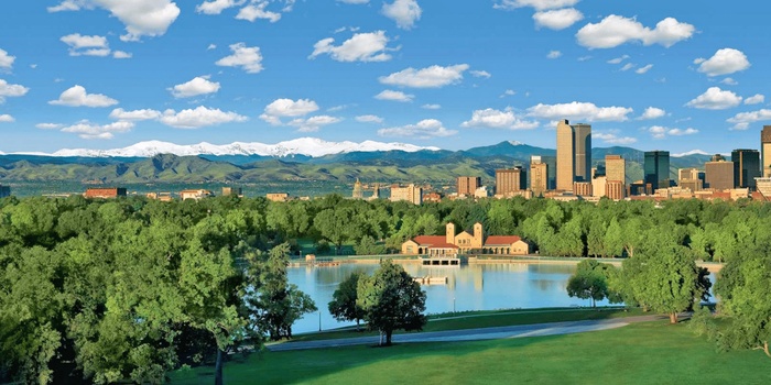 Denver skyline sommer - USA