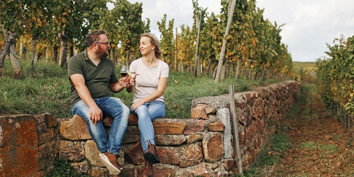 Ejerne af vingården Humbrecht-Trapp i Alsace - Frankrig