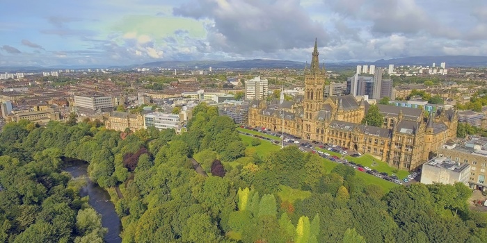 Panoramaudsigt ud over Glasgow