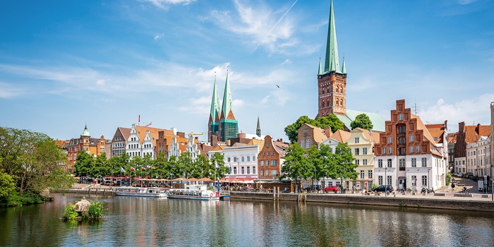 Hansestaden Lübeck i Nordtyskland