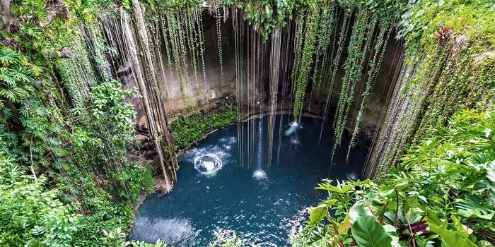 Ik-Kil Cenote nær Chichen Itza på Yucatan - Mexico