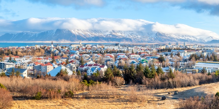 Udsigt til Reykjavik, Island