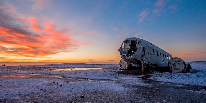 DC-3 flyvraget ved Sólheimasandur, Island 