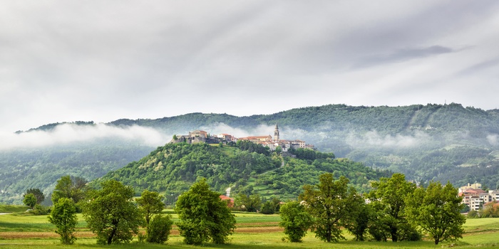 Trøffelbyen Buzet i Istrien, Kroatien