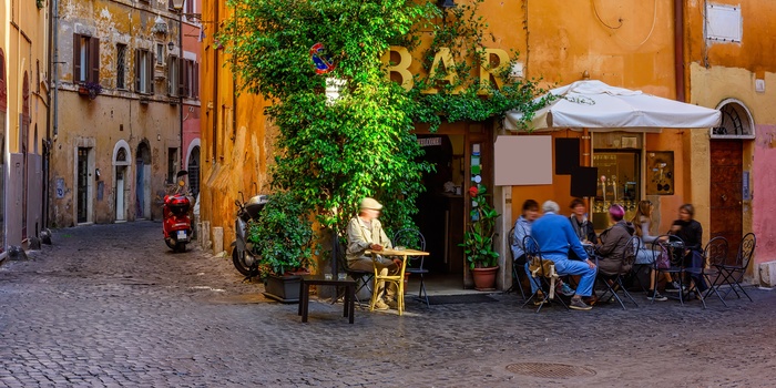 Den hyggelige bydel Trastevere i Rom