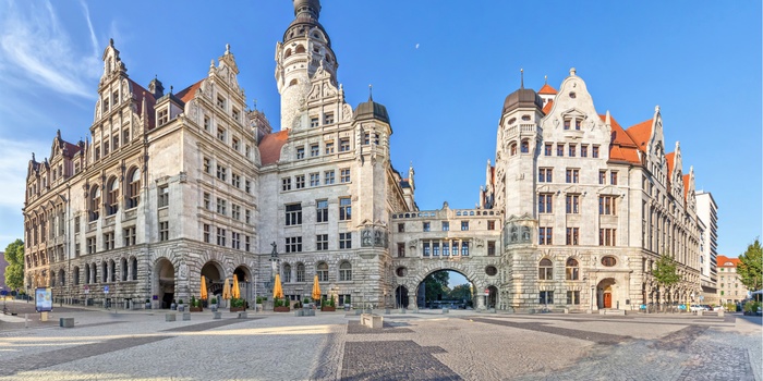 Det elegante rådhus i Leipzig