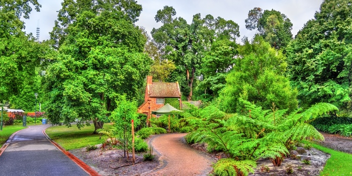 Captain Cooks Cottage i Fitzroy Gardens - Melbourne i Australien