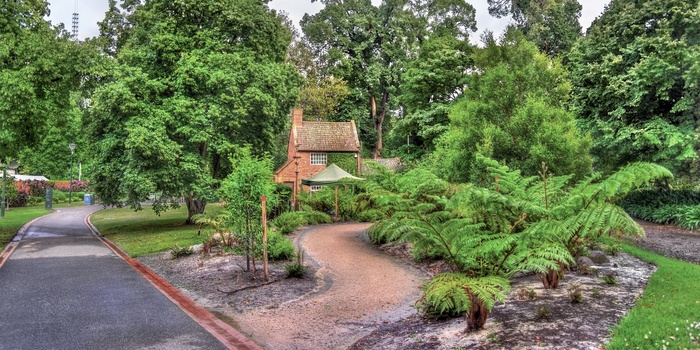 Captain Cooks Cottage i Fitzroy Gardens - Melbourne i Australien