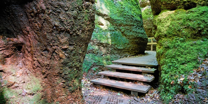 Drachenschlucht, Dragekløften i Thüringen, Tyskland