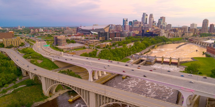 Minneapolis ved solopgang