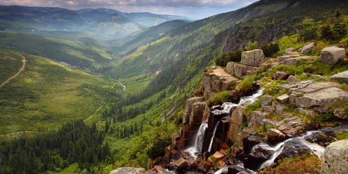 Pancavsky vandfald i Krkonose bjergene - Tjekkiet