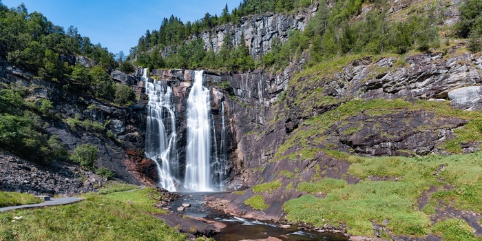Skjervsfossen nær Hardangerfjorden