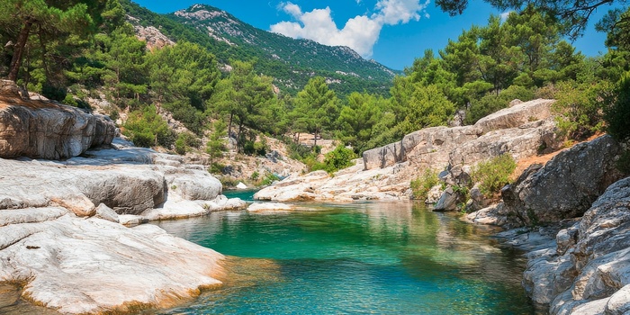 Giola pool på øen Thassos i Grækenland