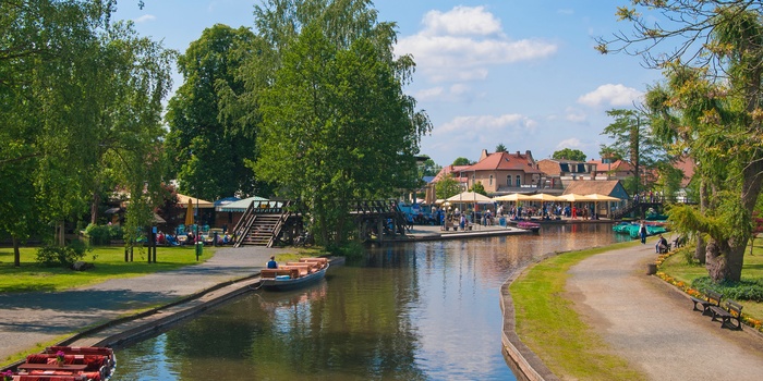 Kanal i Lübbenau, Brandenburg i Tyskland