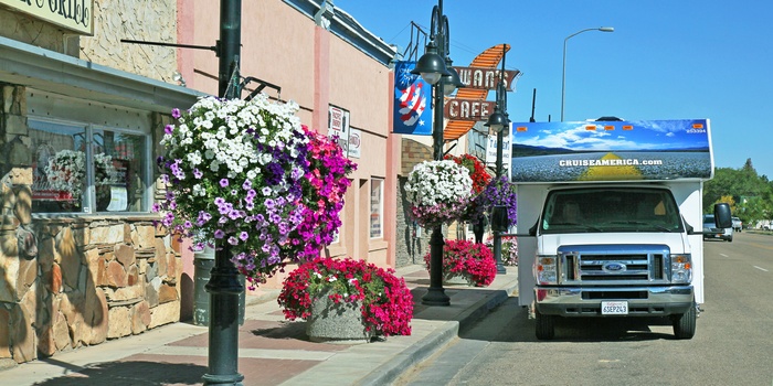 Cruise America autocamper i Herber City, Utah i USA