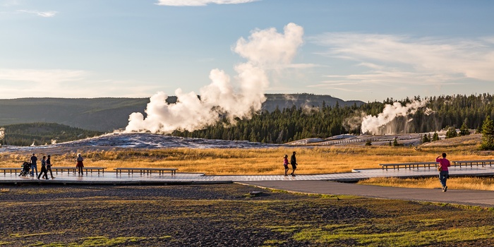 USA Yellowstone National Park Old Faithful Geyser