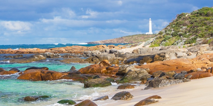 Cape Leeuwin Lighthouse i Western Australia, Australien