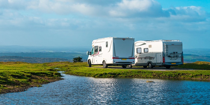 Autocamper i England - flot udsigt i Devon