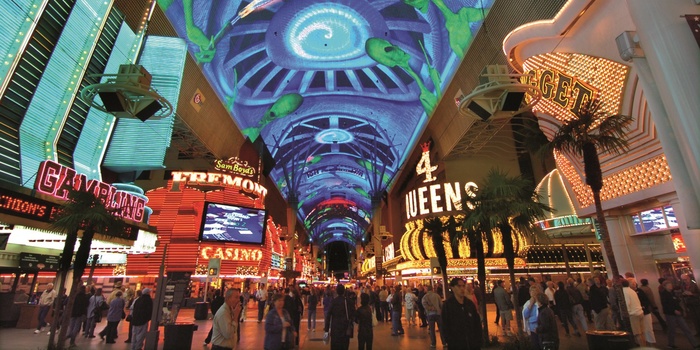 Fremont street i "det gamle" Las Vegas
