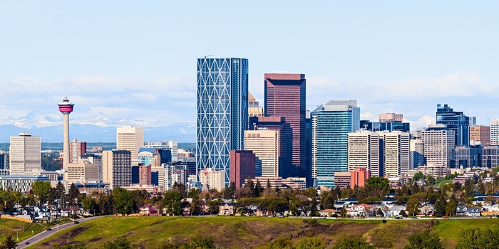 Calgary skyline og Tower, Canada